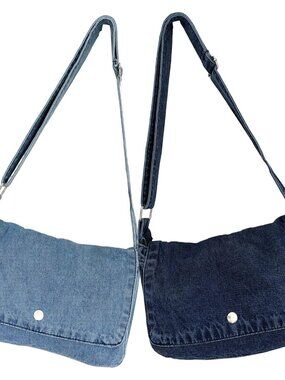 2 Pcs Small Denim Purses Blue Jean Adjustable Shoulder Bag | Hobo Crossbody Bags